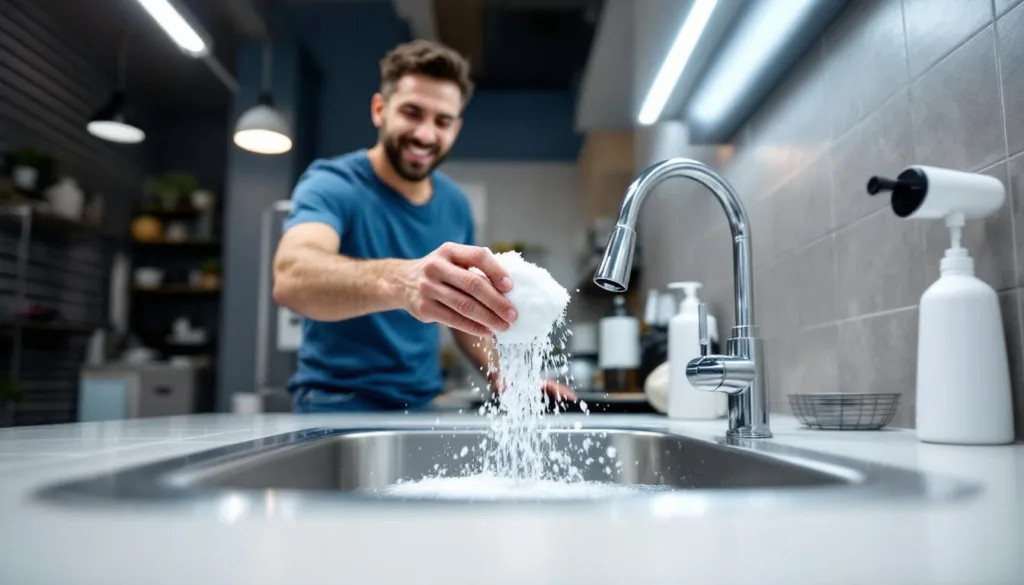 especialista revela o segredo de 3 colheres de remédio caseiro que desentopem a pia rapidamente e de forma natural.