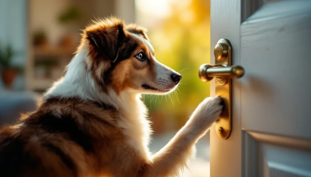 este cão incrível abre portas sozinho para voltar para casa, sem usar cadeado nem corrente. descubra essa história surpreendente e cheia de inteligência.