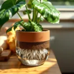 este sistema de rega automático mantém as plantas hidratadas sem usar temporizador ou alarme, evitando o apodrecimento das raízes para um crescimento saudável.