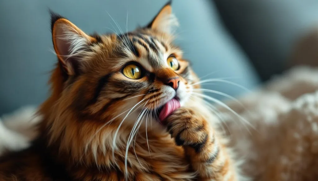 descubra o que as lambidas do seu gato realmente significam após 30 dias de observação: são sinais de higiene ou indicativos de estresse oculto?