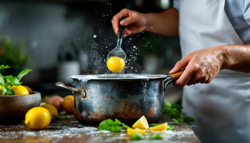um chef revela o segredo para limpar panelas enferrujadas facilmente usando um vegetal natural. descubra como restaurar suas panelas com dicas simples e eficientes.