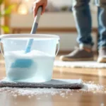 um especialista explica a importância de adicionar sal à água ao limpar o chão para obter melhores resultados e manter a limpeza mais eficaz.